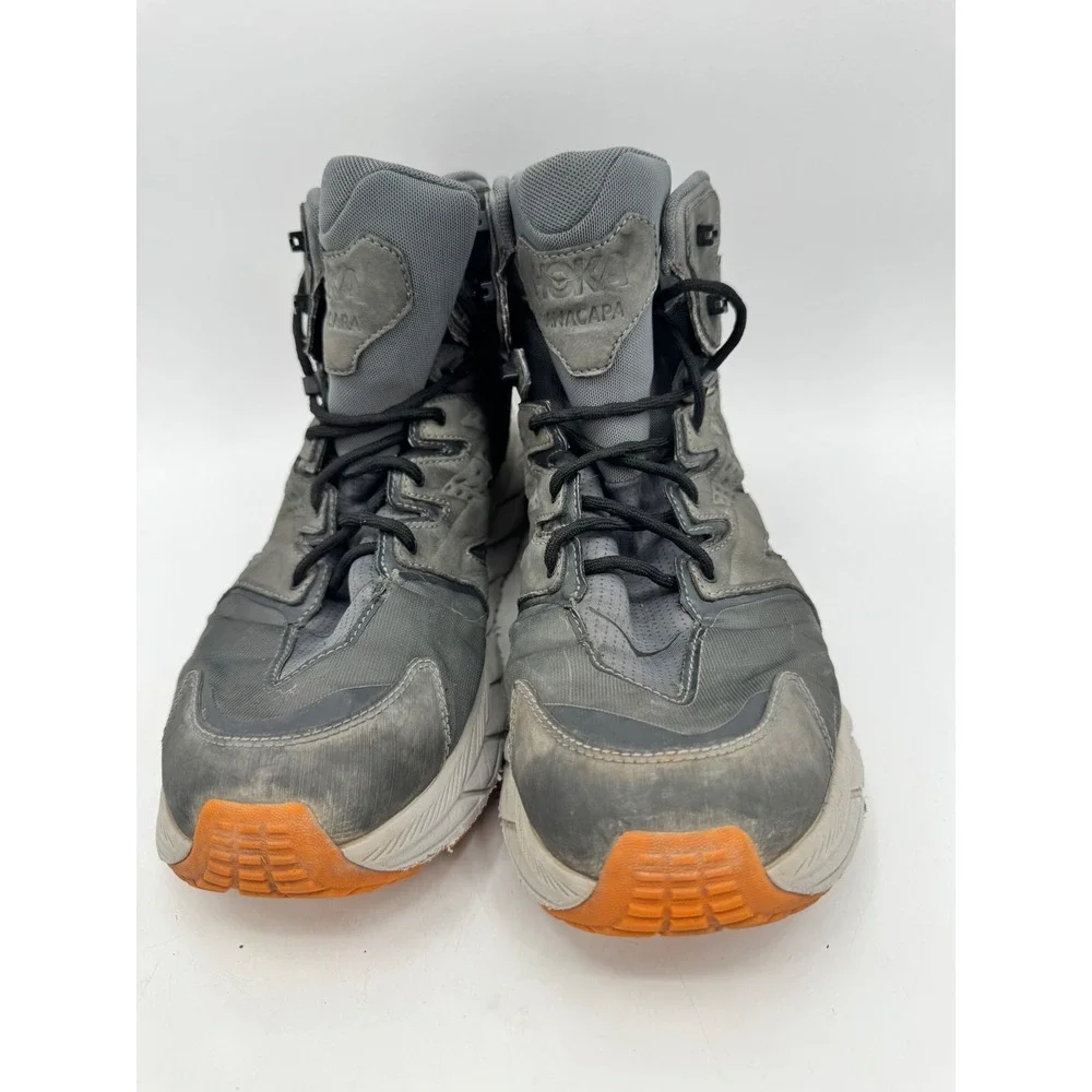 Hoka Anacapa Mid GTX Men 14 Grey Gore-Tex Hiking Boots Waterproof Vibram